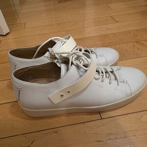 Giuseppe Zanoti White Leather Sneakers with Straps